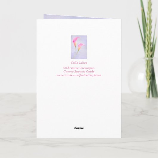 Floral roze Wenskaart Kaart (Achterkant)