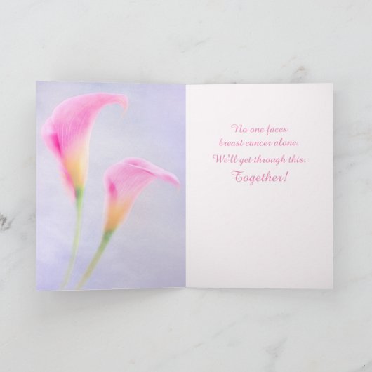 Floral roze Wenskaart Kaart (Binnen)