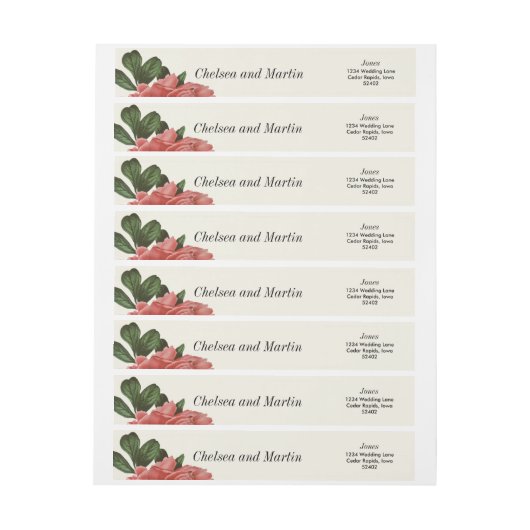 Floral | Roze zwart-wit (Vel)