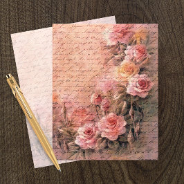 Floral Rozen Antiek handschrift