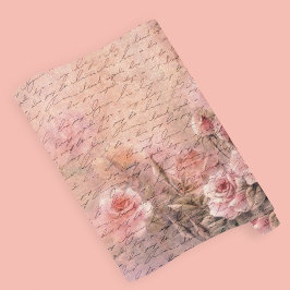 Floral Rozen Antiek handschrift Cadeaupapier