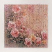 Floral Rozen Antiek handschrift Legpuzzel (Horizontaal)