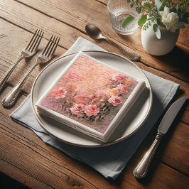 Floral Rozen Antiek ontkoppeling van handschrift Servet