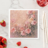 Floral Rozen Antiek ontkoppeling van handschrift Servet (Insitu)