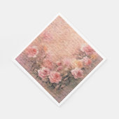 Floral Rozen Antiek ontkoppeling van handschrift Servet (Hoek)