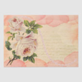  Floral Rozen Antiek ontkoppeling van handschrift Tissuepapier (Voorkant)