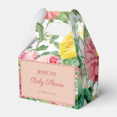 Floral Rozen  Baby shower lentestuin Bedankdoosjes (Achterkant)
