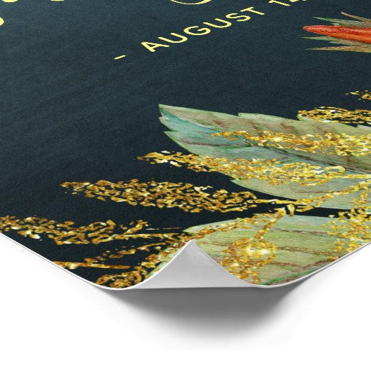 Floral-rozen babyjuffrouw welkom bord poster (Hoek)