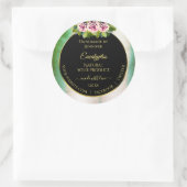 Floral Rozen Blauwgroen Etiketten voor marmer- en  (Tas)