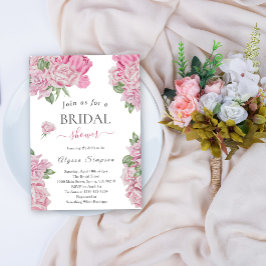 Floral rozen Bridal douitation Kaart