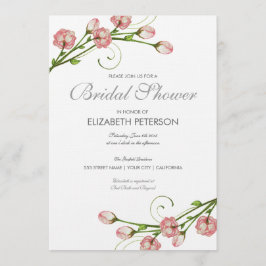 Floral Rozen Bridal Shower Kaart