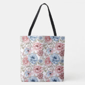 Floral Rozen Canvas tas (Voorkant)
