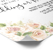 Floral Rozen Clothespin vrijgezellenfeest game sig Poster (Hoek)