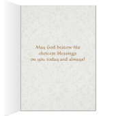 Floral Rozen Crucifix Wedding Rings (Binnen (Rechts))