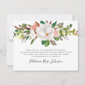 Floral Rozen Funeral Memorial Dank u Bedankkaart (Voorkant)