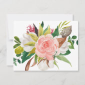 Floral Rozen Funeral Memorial Dank u Bedankkaart (Achterkant)