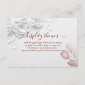 Floral Rozen geven een bridal bruiloft-douche weer Informatiekaartje (Voorkant)