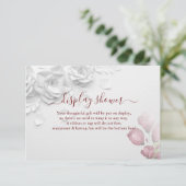 Floral Rozen geven een bridal bruiloft-douche weer Informatiekaartje (Staand voorkant)