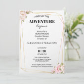 Floral Rozen Honeymoon Shower Kaart (Staand voorkant)