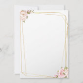 Floral Rozen Honeymoon Shower Kaart (Achterkant)