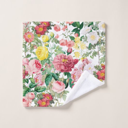 Floral Rozen  lentestuin Bad Handdoek (Wasdoekje)