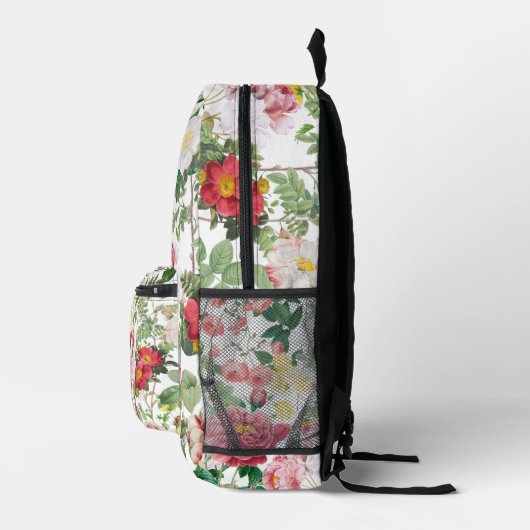 Floral Rozen lentestuin Bedrukte Rugzak (Rechts)