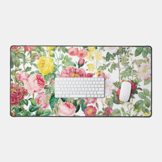 Floral Rozen  lentestuin Bureaumat (Keyboard & Muis)
