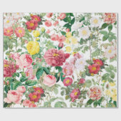 Floral Rozen lentestuin Cadeaupapier (Vlak)