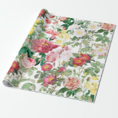 Floral Rozen  lentestuin Cadeaupapier (Uitgerold)