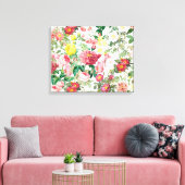 Floral Rozen lentestuin Canvas Afdruk (Insitu (Woonkamer))