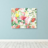 Floral Rozen lentestuin Canvas Afdruk (Insitu (Houten vloer))