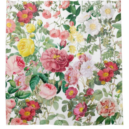 Floral Rozen  lentestuin Douchegordijn (Voorkant)