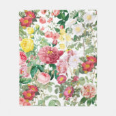 Floral Rozen lentestuin Fleece Deken (Voorkant)