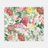 Floral Rozen lentestuin Fleece Deken (Voorkant (Horizontaal))