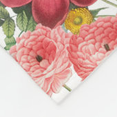 Floral Rozen  lentestuin Fleece Deken (Hoek)