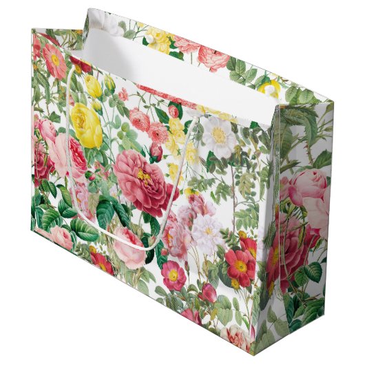 Floral Rozen lentestuin Groot Cadeauzakje (Voorkant Gekanteld)