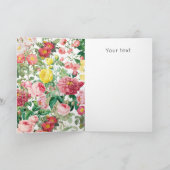 Floral Rozen  lentestuin Moederdag Feestdagen Kaart (Binnen)