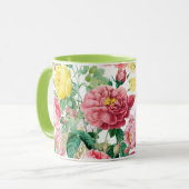 Floral Rozen  lentestuin Mok (Voorkant links)