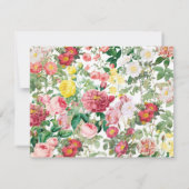 Floral Rozen lentestuin Notitiekaartje (Achterkant)