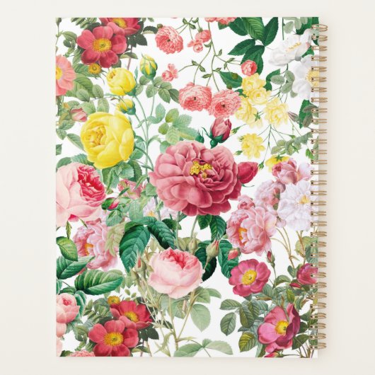Floral Rozen  lentestuin Planner (Achterkant)