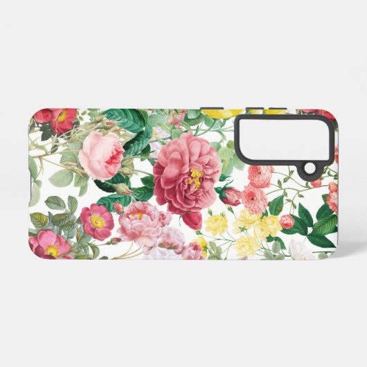 Floral Rozen  lentestuin Samsung Galaxy Hoesje (Achterkant horizontaal)