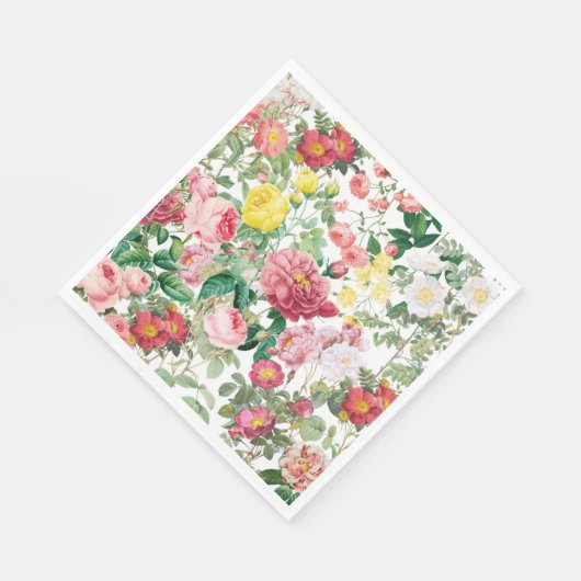 Floral Rozen  lentestuin Servet (Hoek)