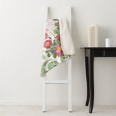 Floral Rozen  lentestuin Sherpa Deken (In situ)