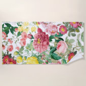 Floral Rozen  lentestuin Strandlaken (Voorkant)