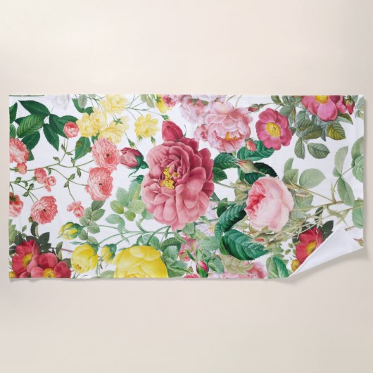 Floral Rozen  lentestuin Strandlaken (Voorkant)