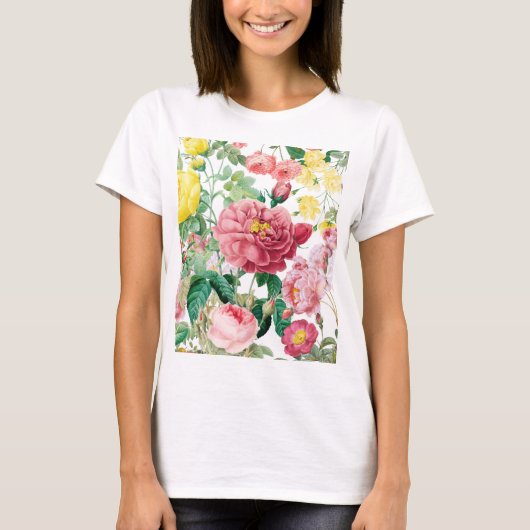 Floral Rozen lentestuin T-shirt (Voorkant)