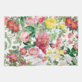 Floral Rozen lentestuin Theedoek (Horizontaal)