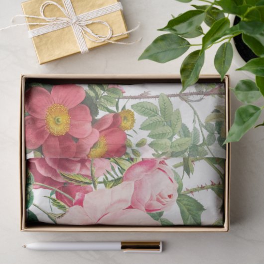 Floral Rozen  lentestuin Tissuepapier (Geschenk)
