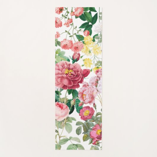 Floral Rozen  lentestuin Yogamat (Voorkant)