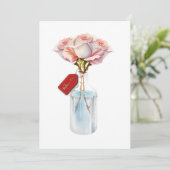 Floral rozen moederdag feestdagenkaart (Staand voorkant)